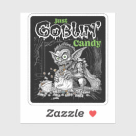 Adesivo Sketchy Only Goblin' Candy para Itens Mais Escuros
