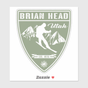 Adesivo Ski Brian Head Utah