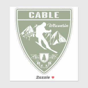 Adesivo Ski Cable Wisconsin