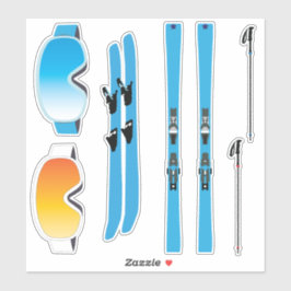 Adesivo Ski Equipment Sticker Set