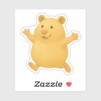 Adesivo Skipping Cream Hamster Die-Cut Sticker