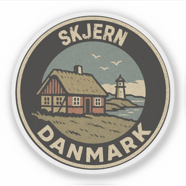 Adesivo Skjern, Dinamarca Danmark (Frente)