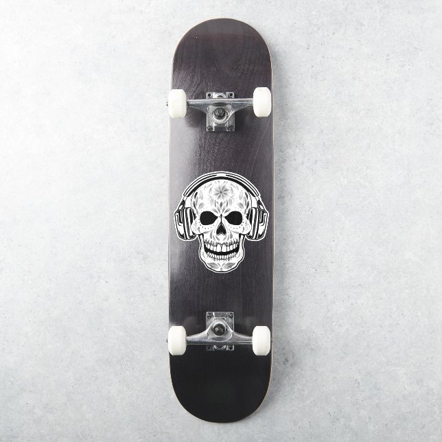 Adesivo Skull Headphone Music (Skate)