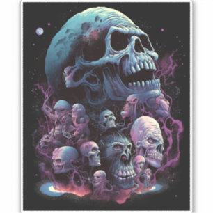Adesivo Skulls Monstros Horror Art