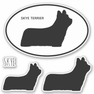 Adesivo Skye Terrier Silhouettes Cães vinil Sticker Set