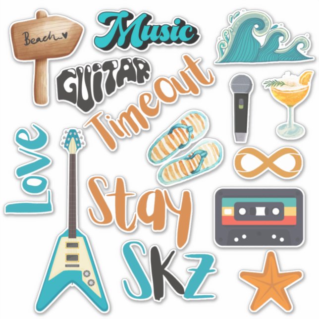 Adesivo SKZ Time Out (Blue Ver) (Frente)