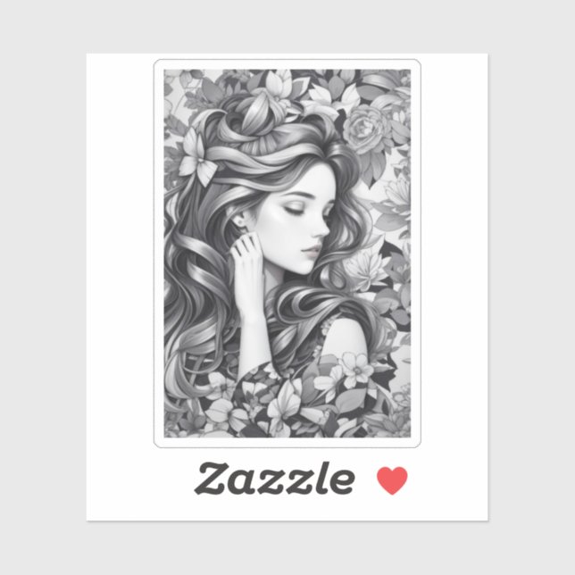 Adesivo Sleeping Woman (Folha)