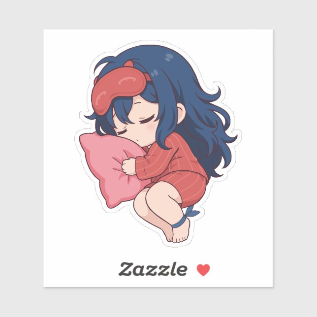 Adesivo Sleepy Mita Chibi Cute Anime (Folha)