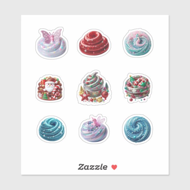 Adesivo slimes beautiful fairy mermaid halloween and chris (Folha)