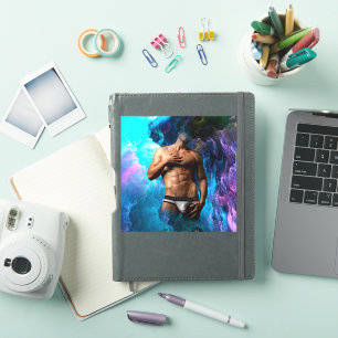 Adesivo SlipperyJoe's cueca de homem musculoso protuberânc
