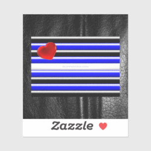 Adesivo SlipperyJoe's Gay Leather Pride flag black royal