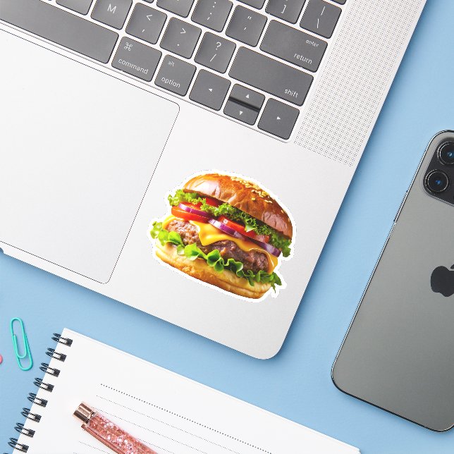 Adesivo SlipperyJoe's mouthwatering cheeseburger crispy ba (Notebook com iPhone)