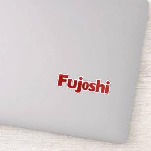 Adesivo Slogan Vermelho Simples Fujoshi