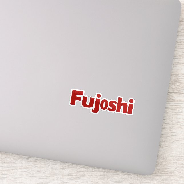 Adesivo Slogan Vermelho Simples Fujoshi (Detalhe)