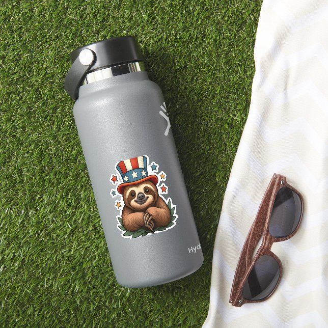 Adesivo Sloth 4 de julho (HydroFlask Insitu)