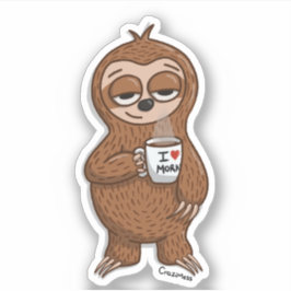 Adesivo Sloth Coffee