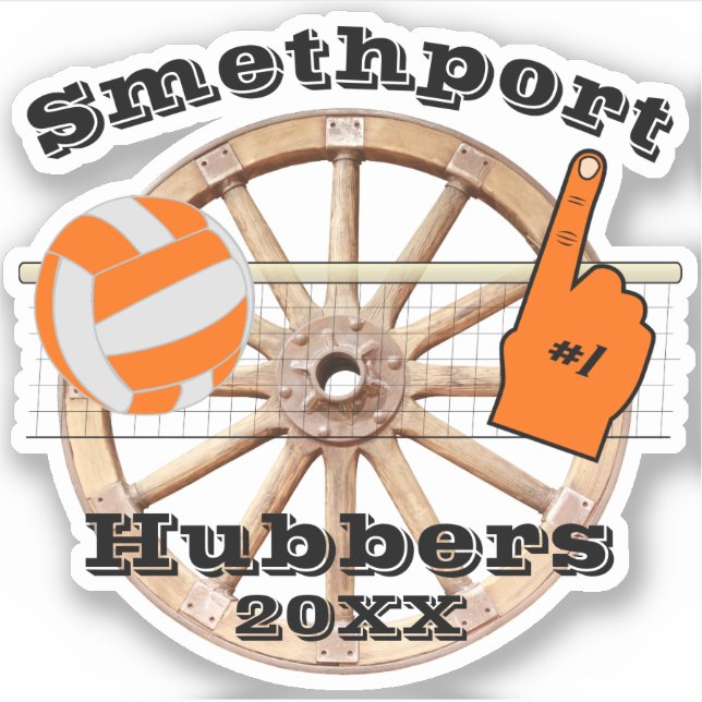 Adesivo Smetport Hubbers Wheel nº 1 Voleibol e Rede de Ven (Frente)