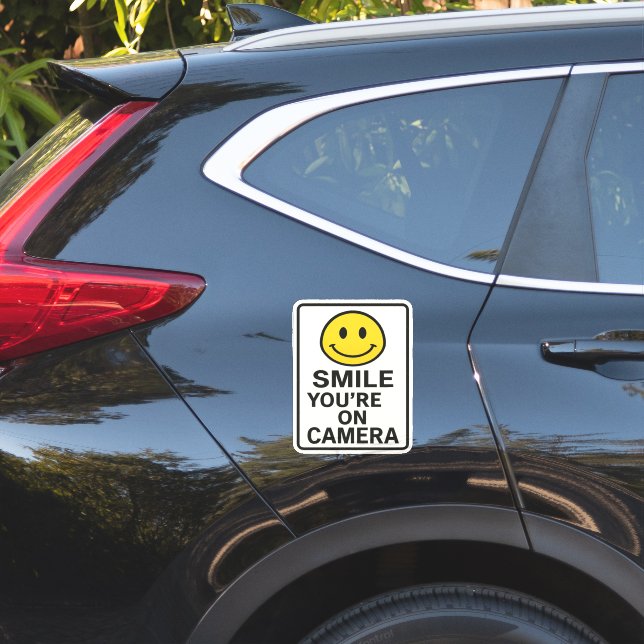 Adesivo Smile You're on Camera Sign (Lado do carro)