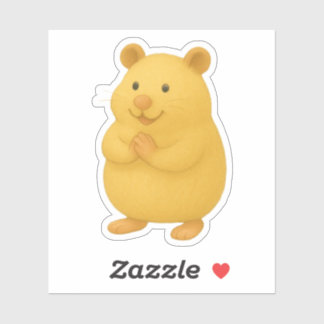 Adesivo Smiling Cream Hamster Sticker