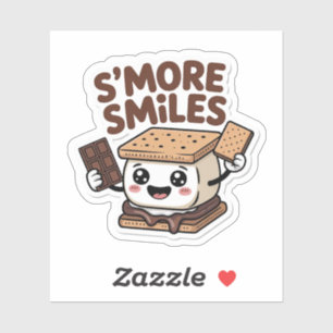 Adesivo S'more Smile Cute Kawaii Campfire Treat
