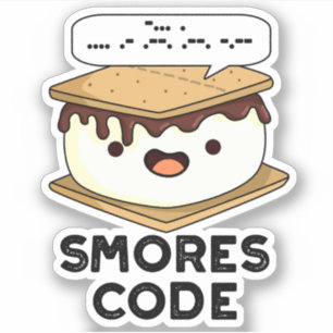 Adesivo Smores Code Engraçado Comida Pun