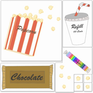 Adesivo Snacks de Cinema