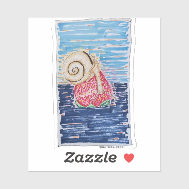 Adesivo Snail on the Strawberry (Folha)
