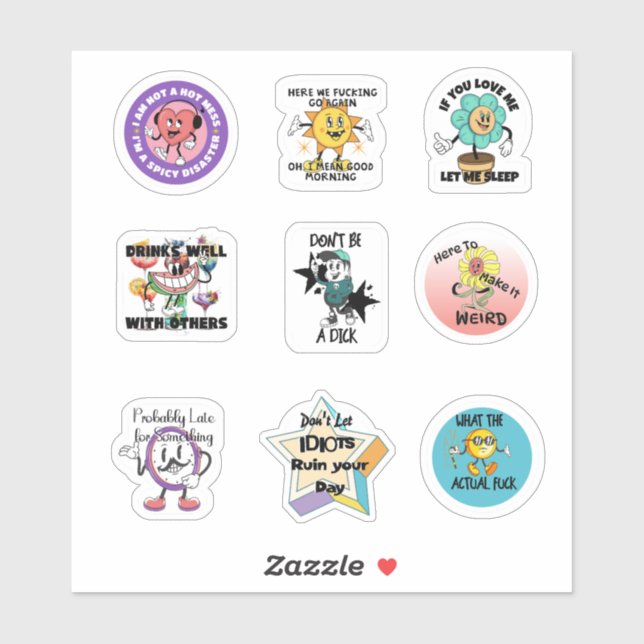Adesivo Snarky Funny Vinyl Stickers (Folha)