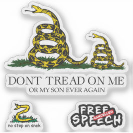 Adesivo Snekright gadsden flag parody memes x6