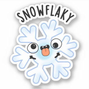 Adesivo Snowflaky Funny Snow Flake Pun