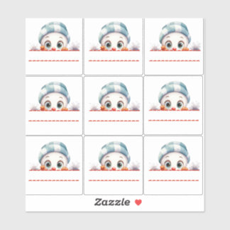 Adesivo Snowman Christmas Gift Label stickers 
