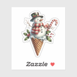 Adesivo Snowman Cone Vinyl Sticker