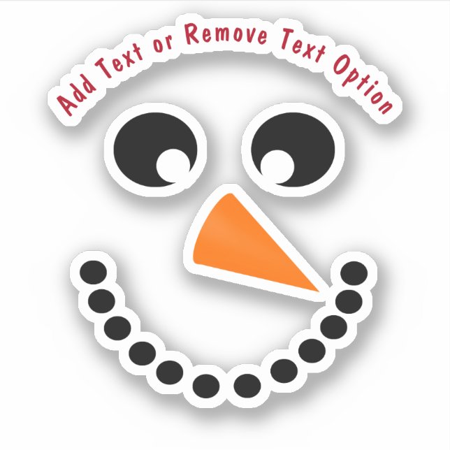 Adesivo Snowman Face Christmas (Frente)