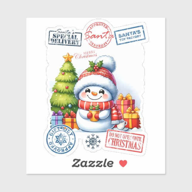 Adesivo Snowman & Gifts Stickers (Folha)