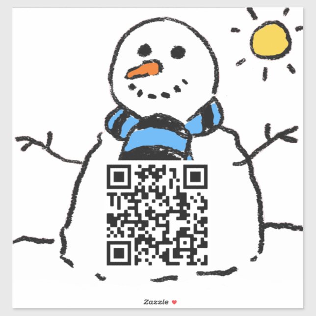 Adesivo Snowman QR Code Sticker (Folha)