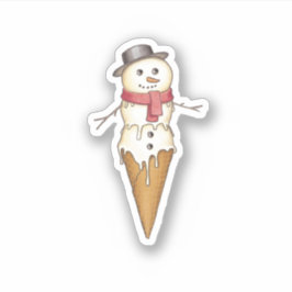 Adesivo Snowman Sorvete Sticker