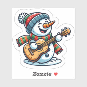 Adesivo Snowman Strumming na Wonderland de inverno