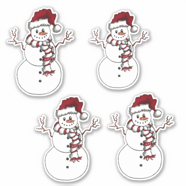 Adesivo Snowman Vinyl Cut Sticker (Frente)