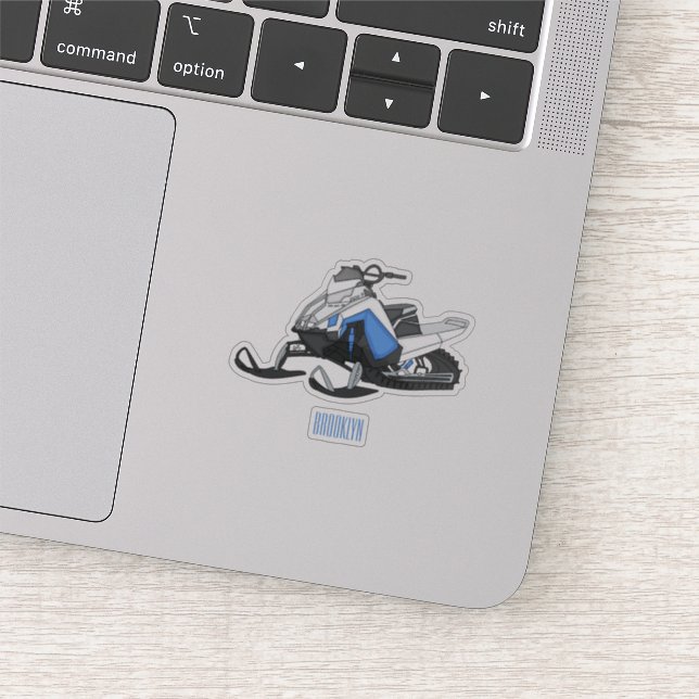 Adesivo Snowmobile cartoon illustration (Detalhe)