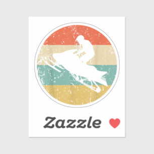 Adesivo Snowmobile Retro Style Snowmobiling