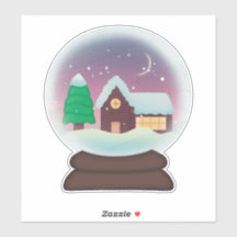 Snowy Rustic Cabin Snowglobe