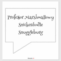 SnuggleNames: Apelido personalizado vinil Sticker