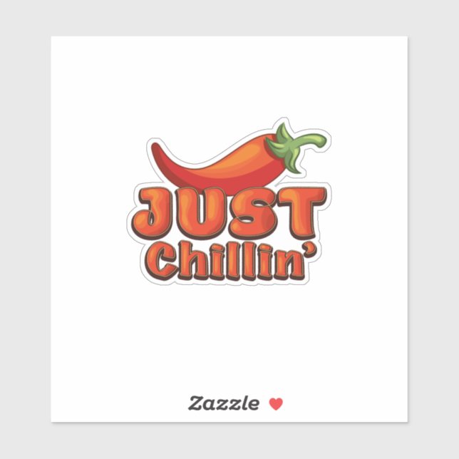 Adesivo Só estou a chillin (Folha)