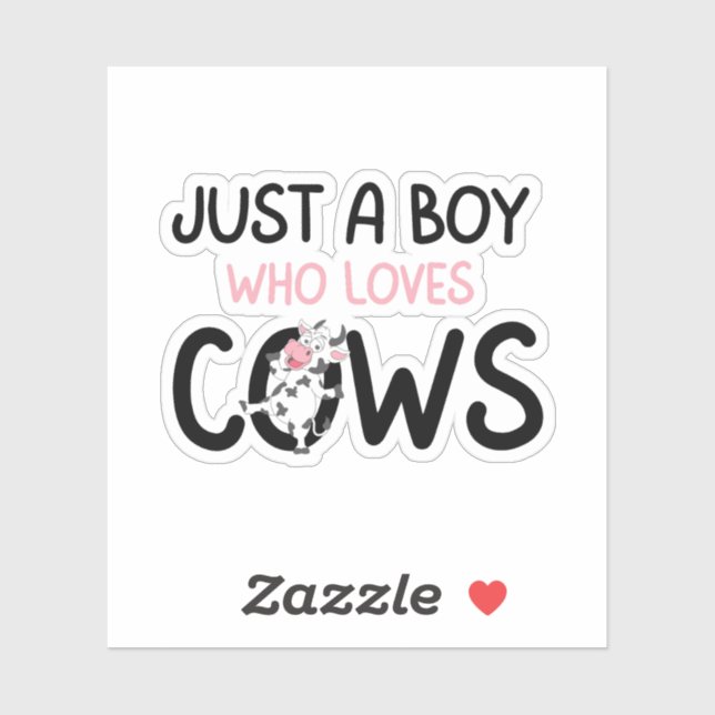 Adesivo Só um rapaz que ama vacas, Fazenda de vaca (Folha)