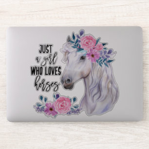 Adesivo Só uma garota que adora cavalos - vinil Sticker