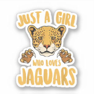 Adesivo Só uma garota que ama Jaguars Engraçada Jaguar Wom