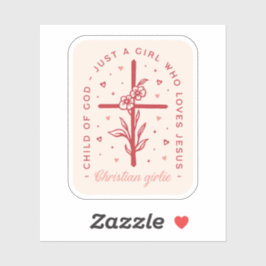 Adesivo Só uma garota que ama Jesus Cristo