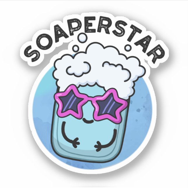 Adesivo Soaperstar Funny Superstar Soap Pun (Frente)