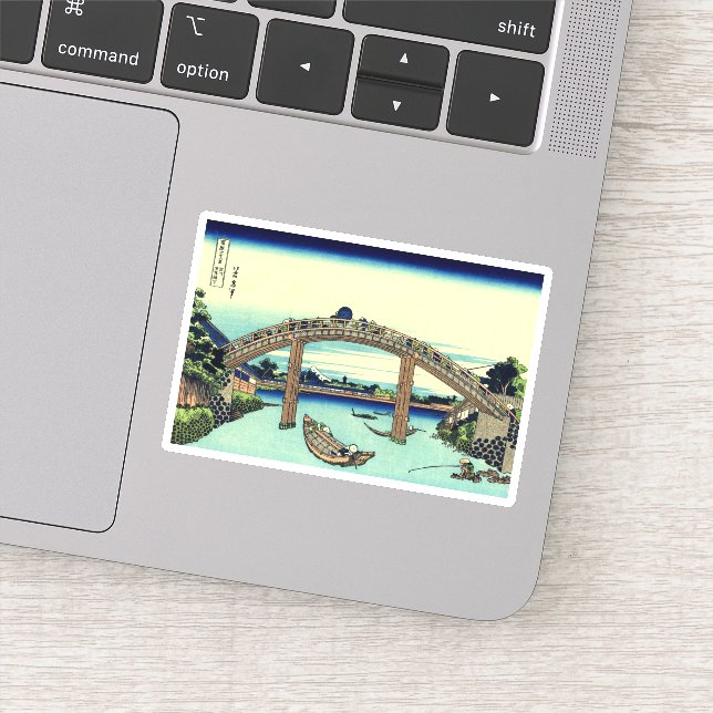 Adesivo Sob a ponte de Mannen em Fukagawa (Detalhe)