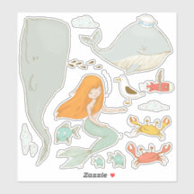 Sob o Mar Sereia-Adesivo